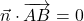 \vec{n}\cdot\overrightarrow{AB}=0