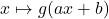 x\mapsto g(ax+b)