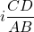 i\displaystyle{\frac{CD}{AB}}