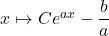 x\mapsto Ce^{ax}-\dfrac{b}{a}
