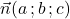 \vec{n}(a\,;b\,;c)