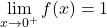 \lim\limits_{x \to 0^+} f(x) = 1