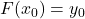 F(x_0)=y_0