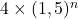 4\times(1,5)^n