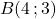 B(4\,;3)