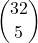 \dbinom{32}{5}