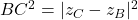 BC^2=|z_C-z_B|^2