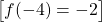 \big[f(-4)=-2\big]