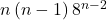 n\,(n-1)\,8^{n-2}