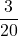 \dfrac{3}{20}