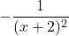 -\dfrac{1}{(x+2)^2}
