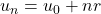 u_n=u_0+nr