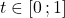 t\in[0\,;1]