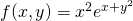 f(x,y)=x^{2}e^{x+y^{2}}