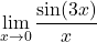 \lim\limits_{x \to 0} \dfrac{\sin(3x)}{x}