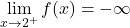 \lim\limits_{x \to 2^+} f(x) = -\infty