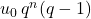 u_0\,q^n(q-1)
