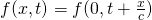 f(x,t)=f(0,t+\frac{x}{c})