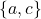 \{a,c\}