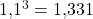 1{,}1^3=1{,}331