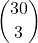 \dbinom{30}{3}