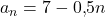 a_n=7-0{,}5n