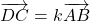 \overrightarrow{DC}=k\overrightarrow{AB}