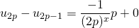 u_{2p}-u_{2p-1}=\dfrac{-1}{(2p)^x}\tend p+0