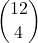 \dbinom{12}{4}