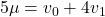 5\mu=v_0+4v_1