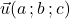 \vec{u}(a\,;b\,;c)