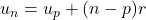 u_n=u_p+(n-p)r