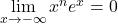 \lim\limits_{x \to -\infty} x^n e^x = 0