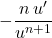 -\dfrac{n \, u'}{u^{n+1}}