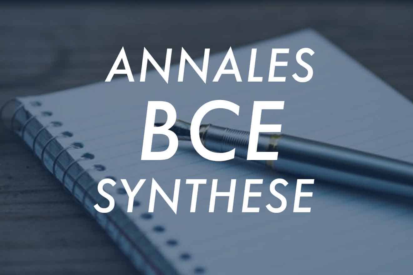 Annales BCE synthese