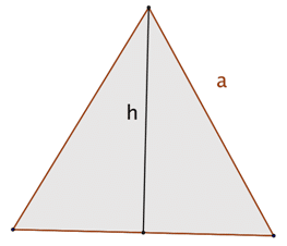 Calcul hauteur triangle equilateral