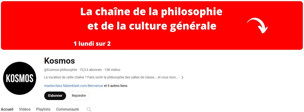 chaine youtube de philo kosmos