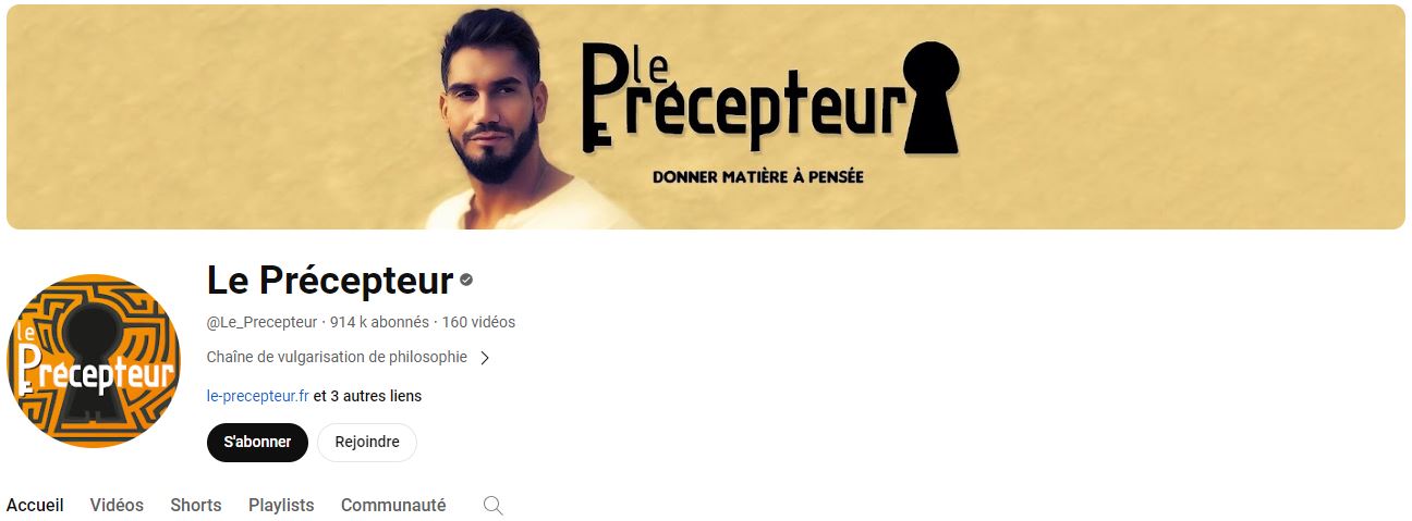 Chaine YouTube de philosophie le précepteur