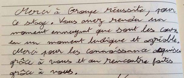 Avis de Hamza sur les stages de Groupe Réussite