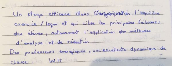 Avis sur les stages de vacances en CPGE de Groupe Réussite