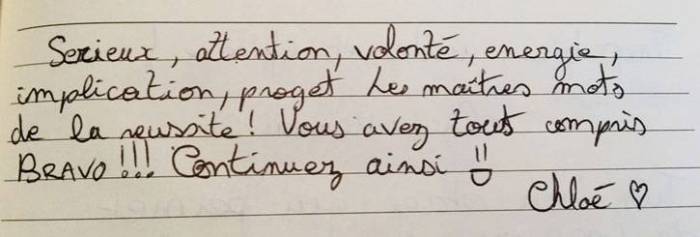 Témoignage de Chloé sur les cours Groupe Réussite