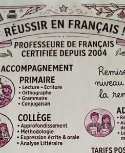 Claudine professeur particulier Français Groupe Réussite